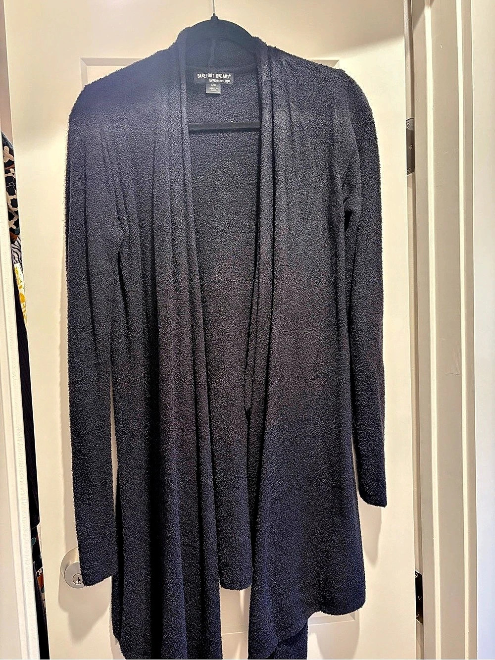 Barefoot Dreams Bamboo Chic Lite Calypso Wrap Cardigan Black Small/Medium